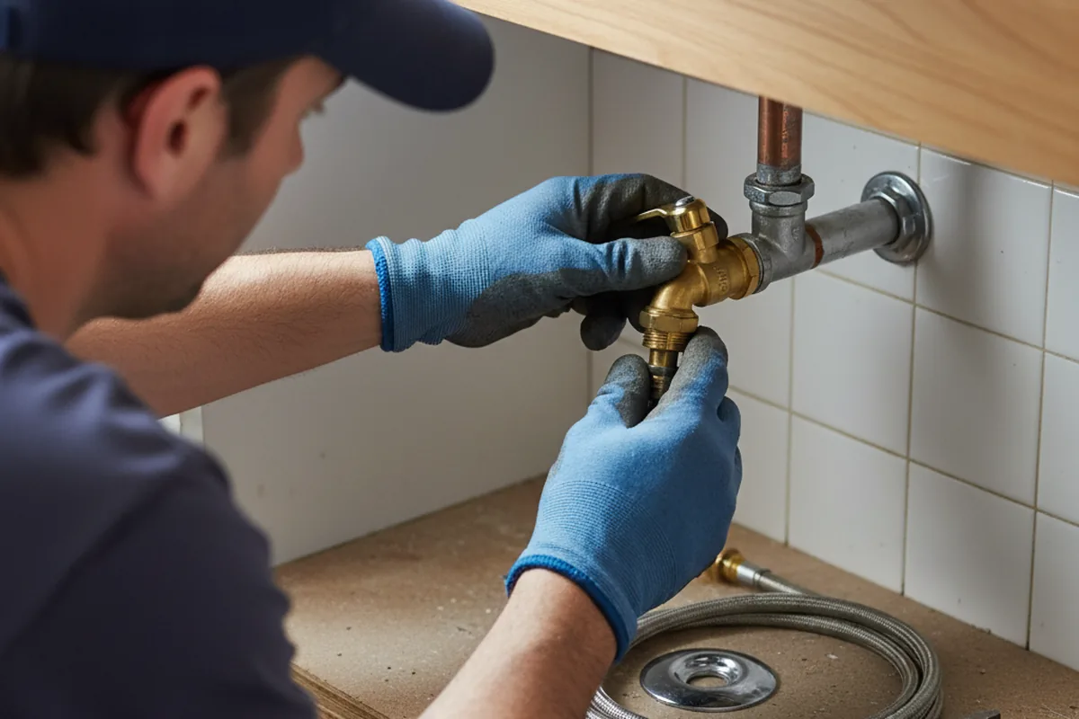 Shutoff valve and fitting work during Faucet and Fixture Repair in North Dartmouth